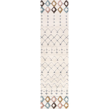 Pia Moroccan Trellis Plush Carved Area Rug